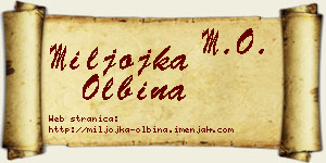 Miljojka Olbina vizit kartica